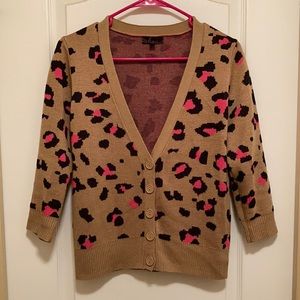 🎉Price Drop! Takeout Juniors Size M Leopard Print Cardigan